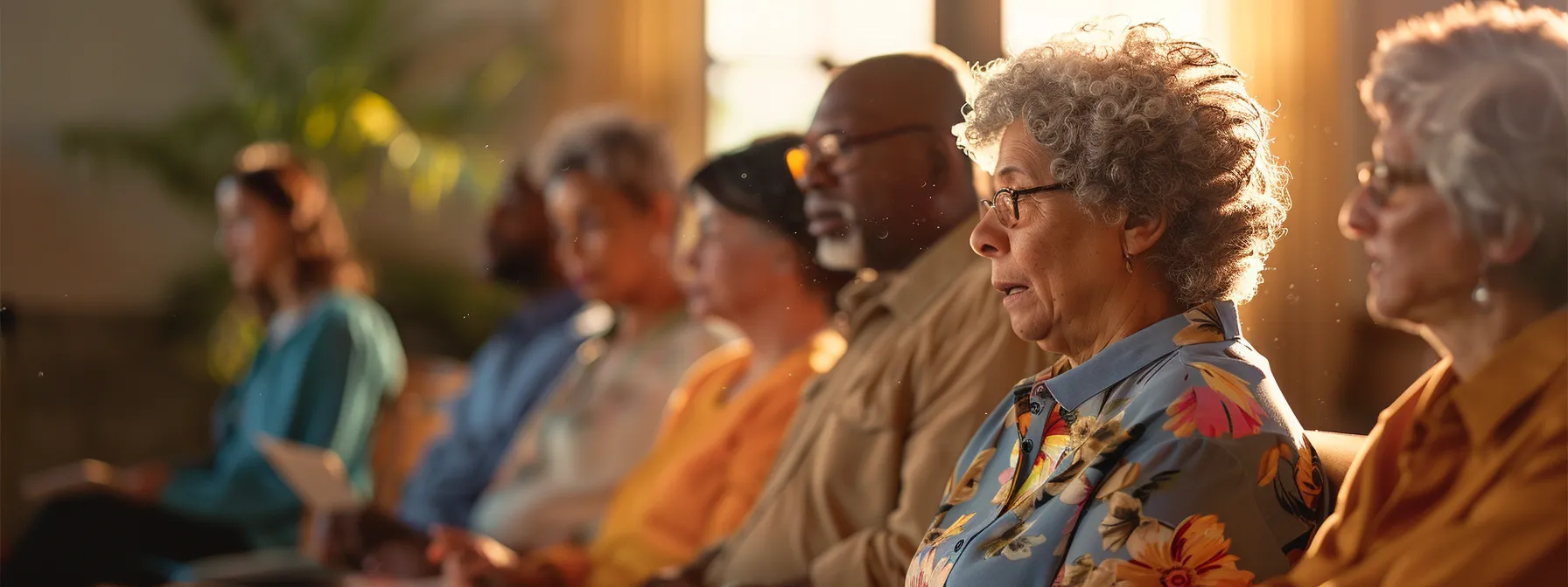 a vibrant, educational community workshop scene depicting diverse participants actively engaging with informative materials on diabetic eye health, illuminated by warm, natural light to emphasize the importance of awareness and empowerment.