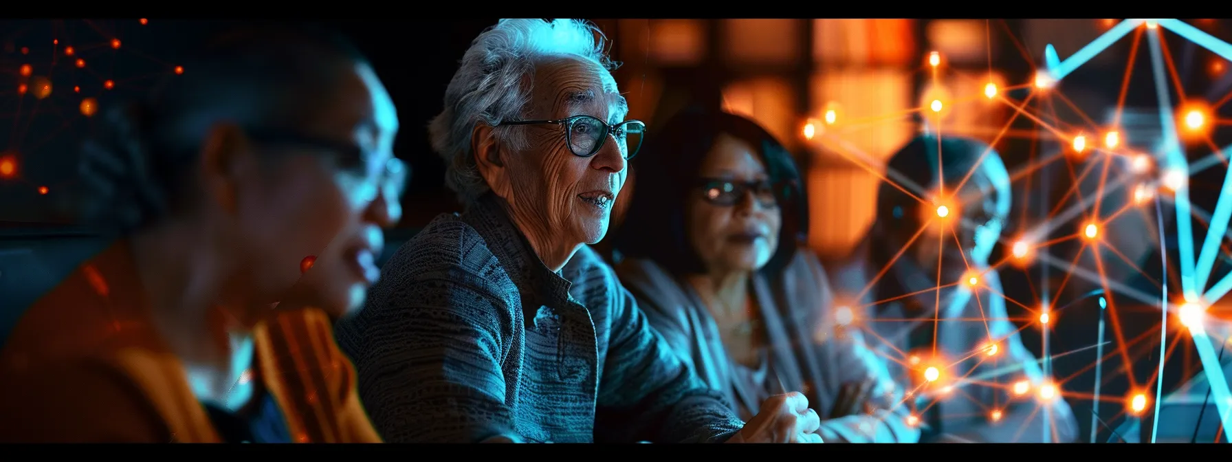 an insightful and vibrant visual scene depicting a diverse group of seniors engaged in a informative discussion, surrounded by symbolic representations of myth-busting icons related to medicare and vision insurance, illuminated by warm, welcoming light to convey empowerment and clarity.